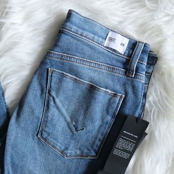NWT Hudson Jeans Size 25 High Rise Straight Leg Blue Light Wash - Picture 4 of 7
